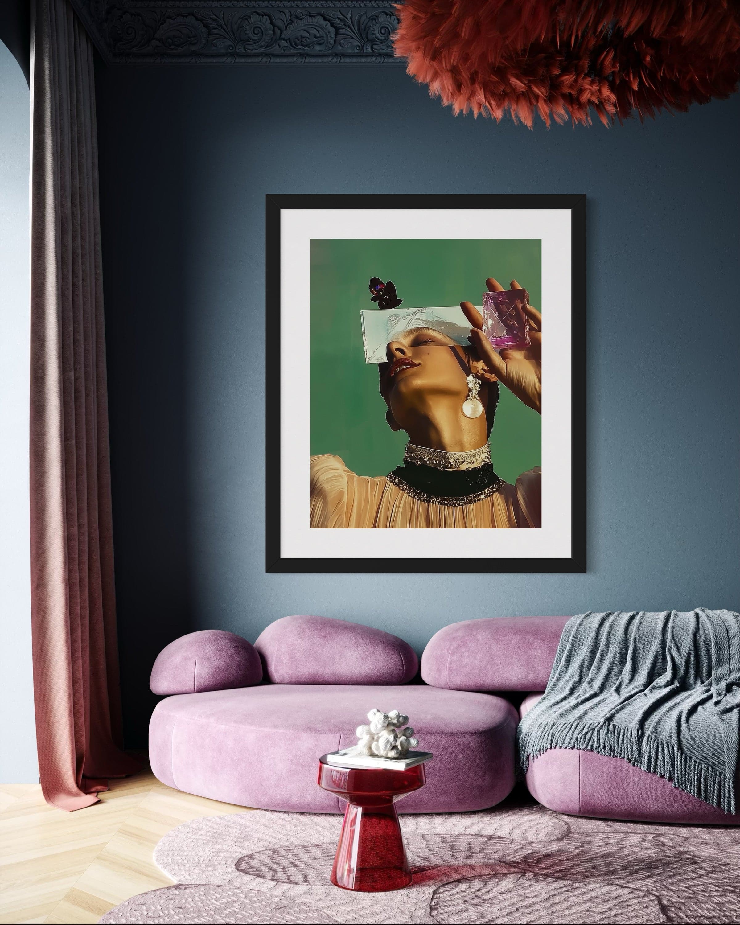 PROMISES | FINE ART PRINT shown to scale in a room