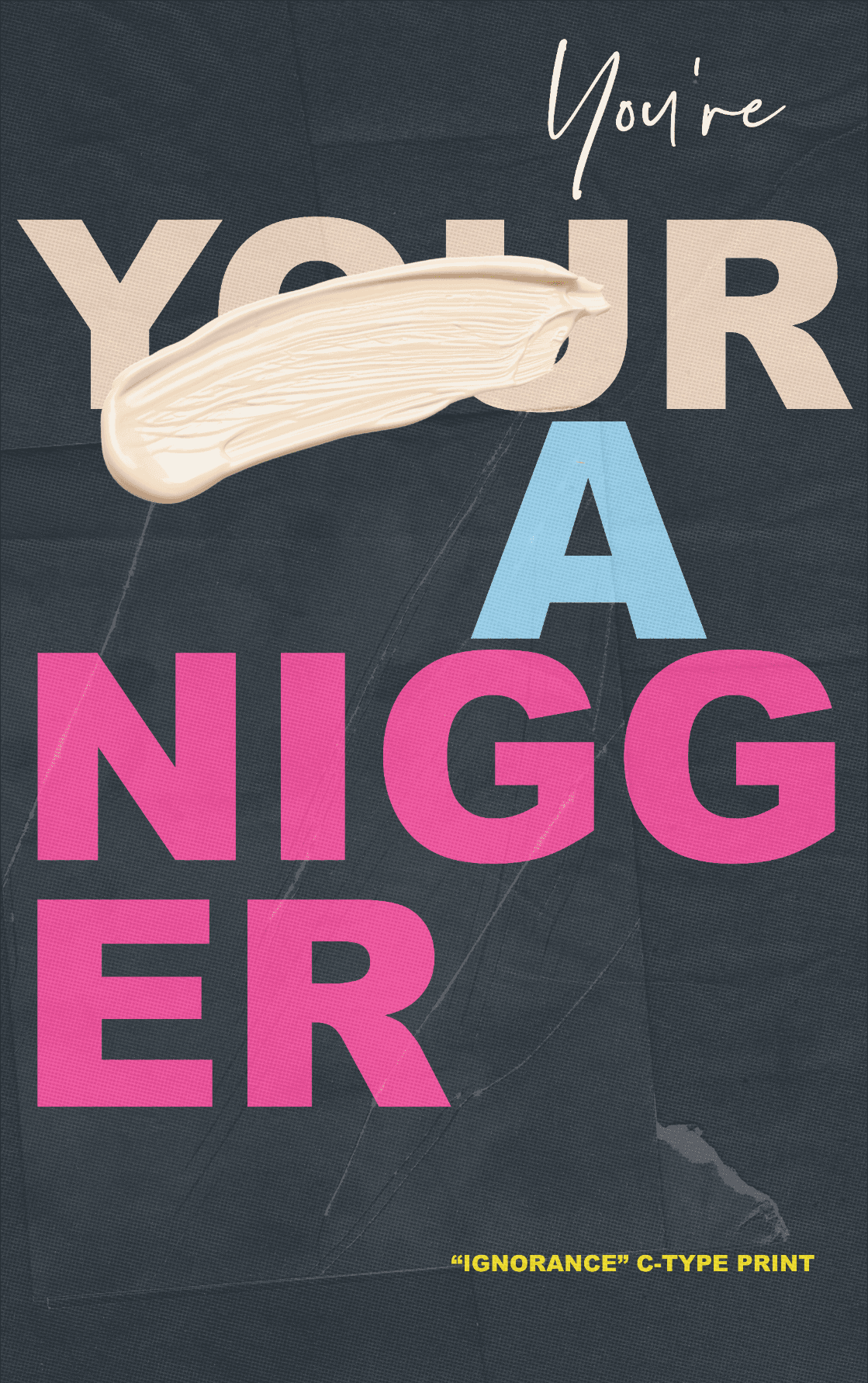 Ignorance / You're Black — conceptual digital text work You're Black by Buki Koshoni