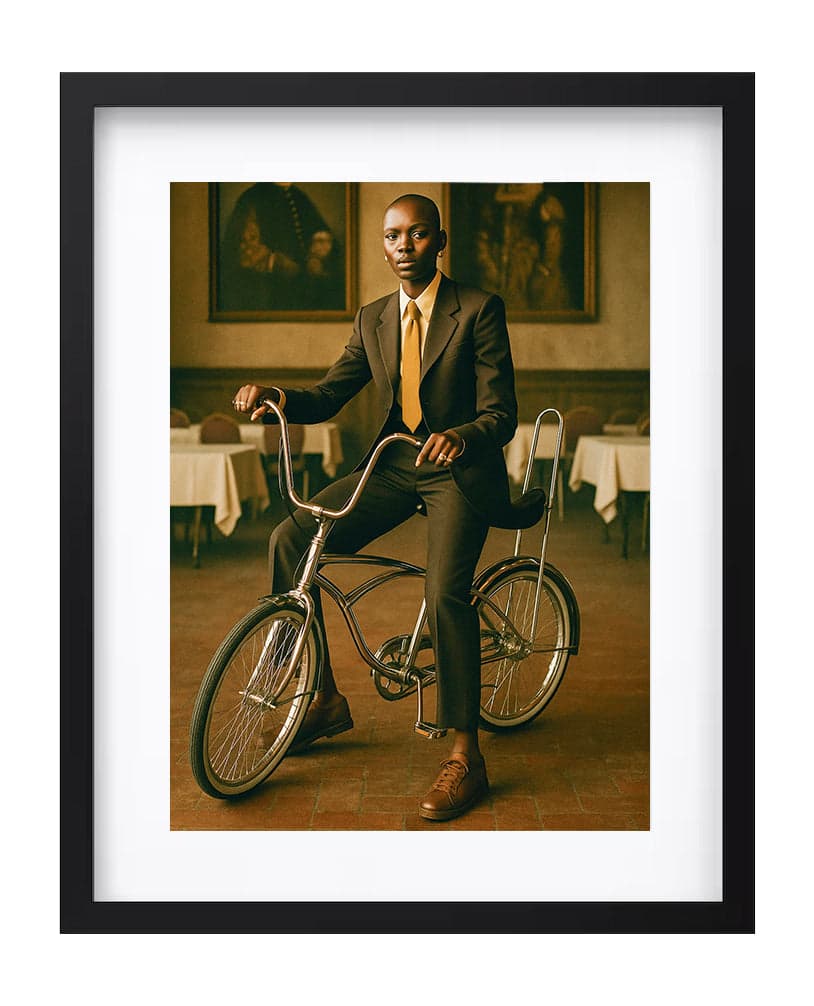 BROOKLYN LOWRIDER | FINE ART PRINT shown to scale in a room